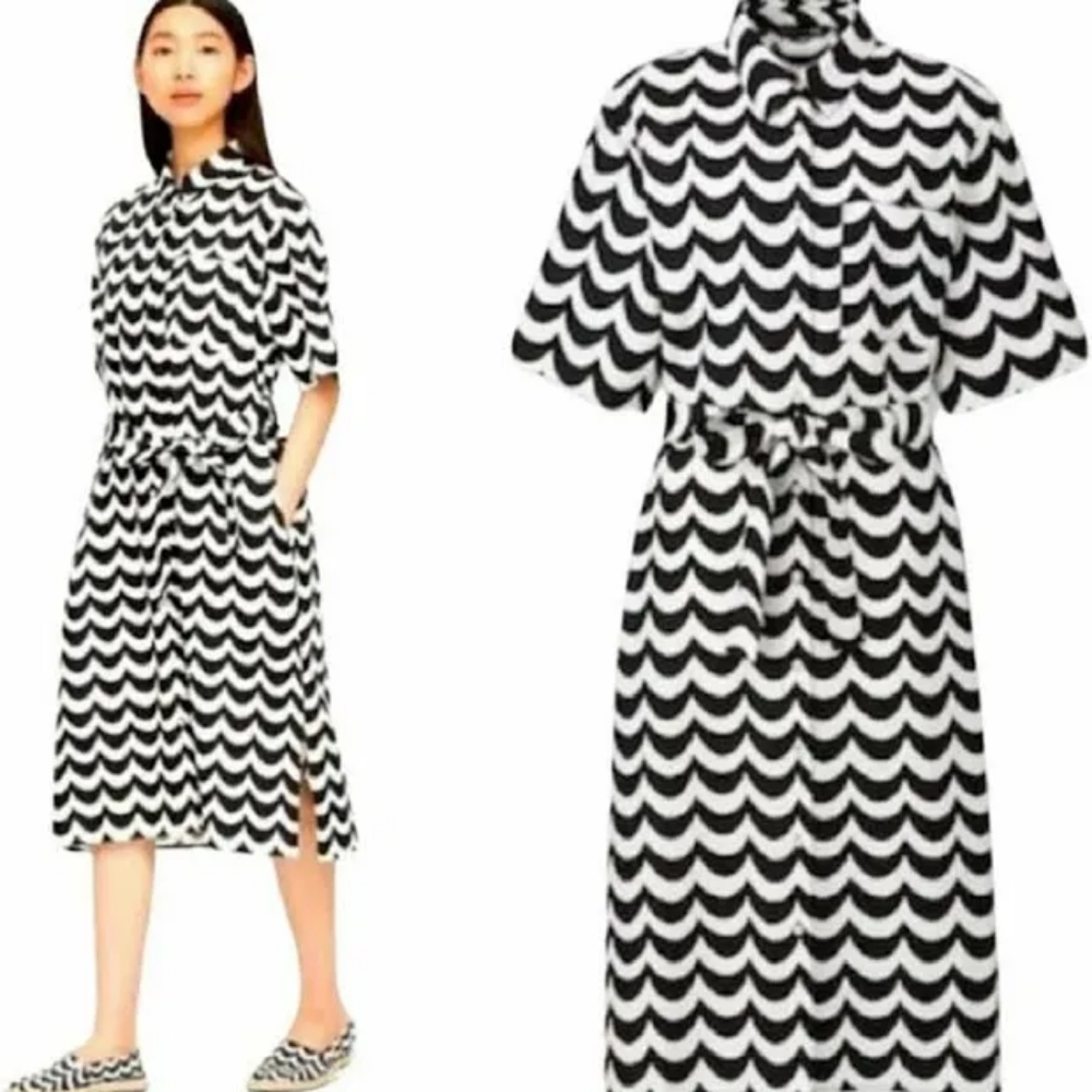 Marimekko X Uniqlo linen blend shirt dress